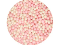 Sfere zucchero rosa/bianco