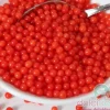 Sfere zucchero rosso brillante