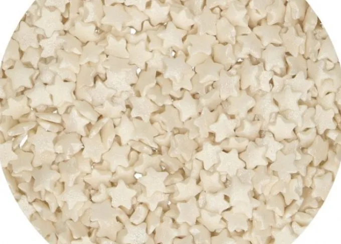Stelle zucchero bianco perlato