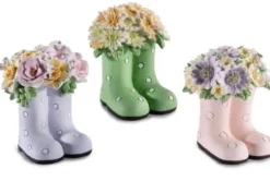Stivali decorativi con fiori