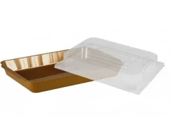 Vaschetta gran dessert Oro Rettangolare