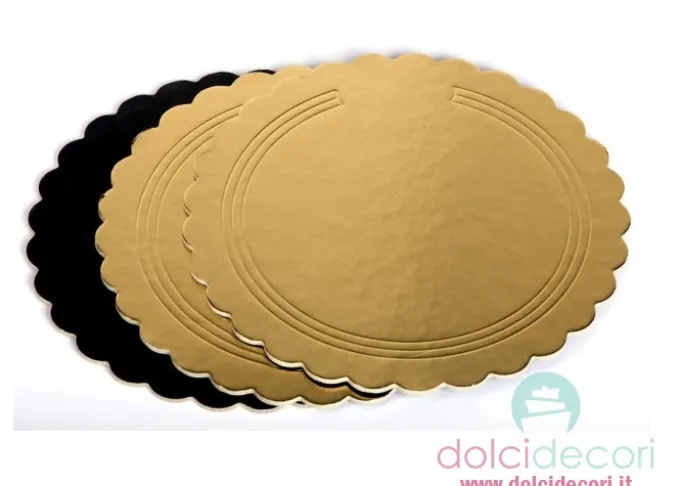 Vassoi per torte: dorato tondo 24