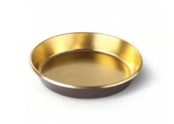 Vassoi per Torte: Vassoio rotondo dorato cm 24