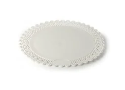 Vassoi per Torte: Vassoi Trinati bianchi Rotondi 26 cm